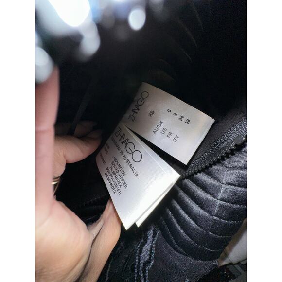 Zhivago Women's sequin gown Maxi Black Halter Party Dress Size XS - Picture 3 of 8